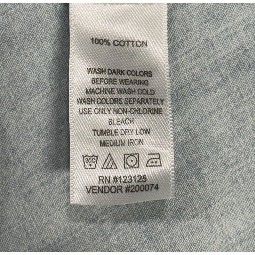 Chadwicks of Boston Soft Denim Chambray Shirt Dress 16 Button Front Blue - Picture 6 of 8